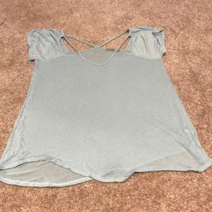 pale turquoise cutout tee
